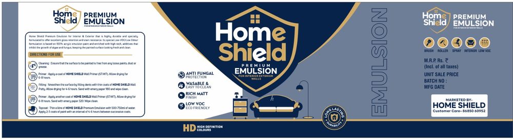 HomeShield Premium Emulsion Label